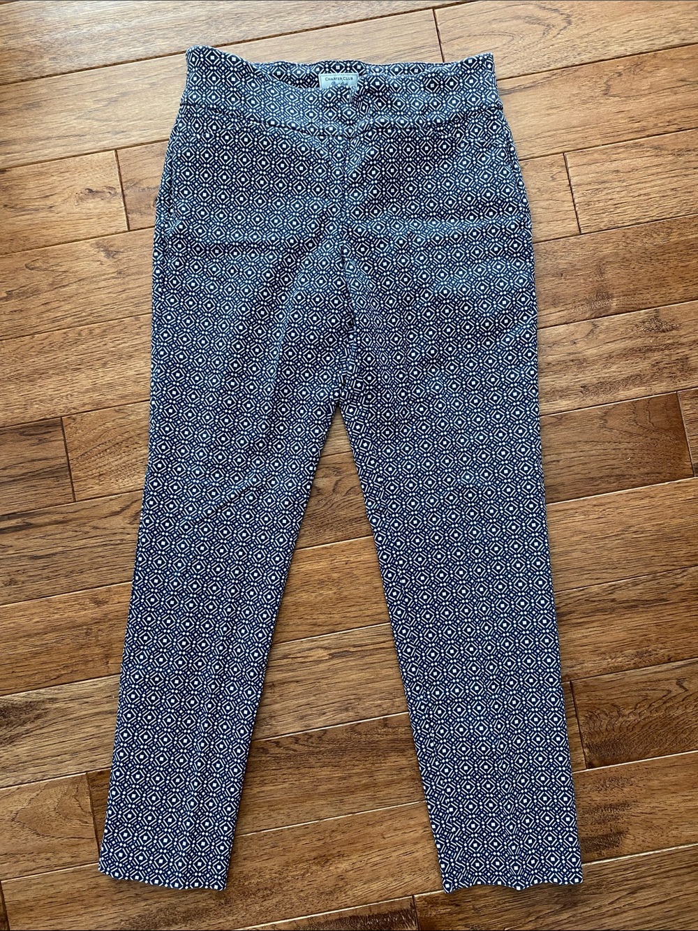 Patterned Black and Beige Women’s Slim Stretch Dress Pants